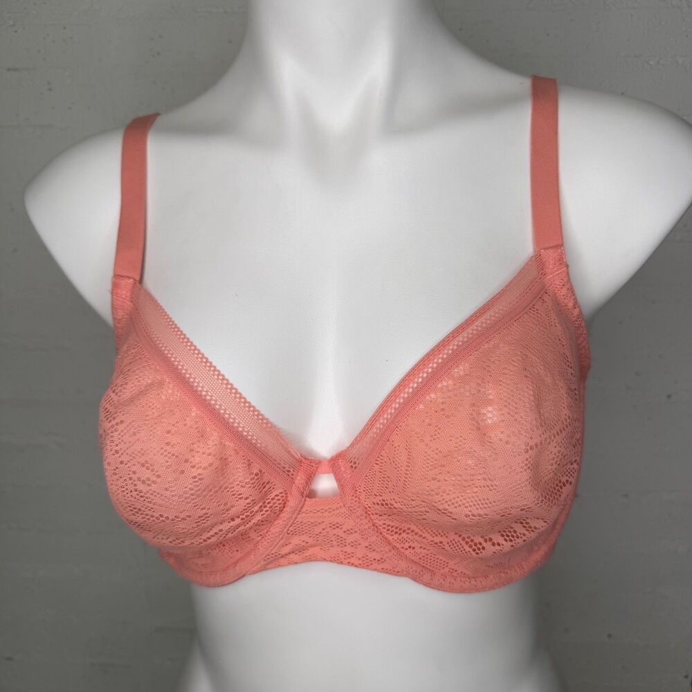 Soma Unlined Perfect Coverage Bra Peach 38D